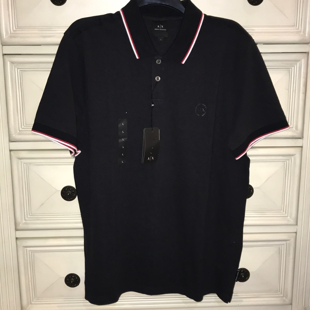 NWT Armani Exchange Black Polo Large